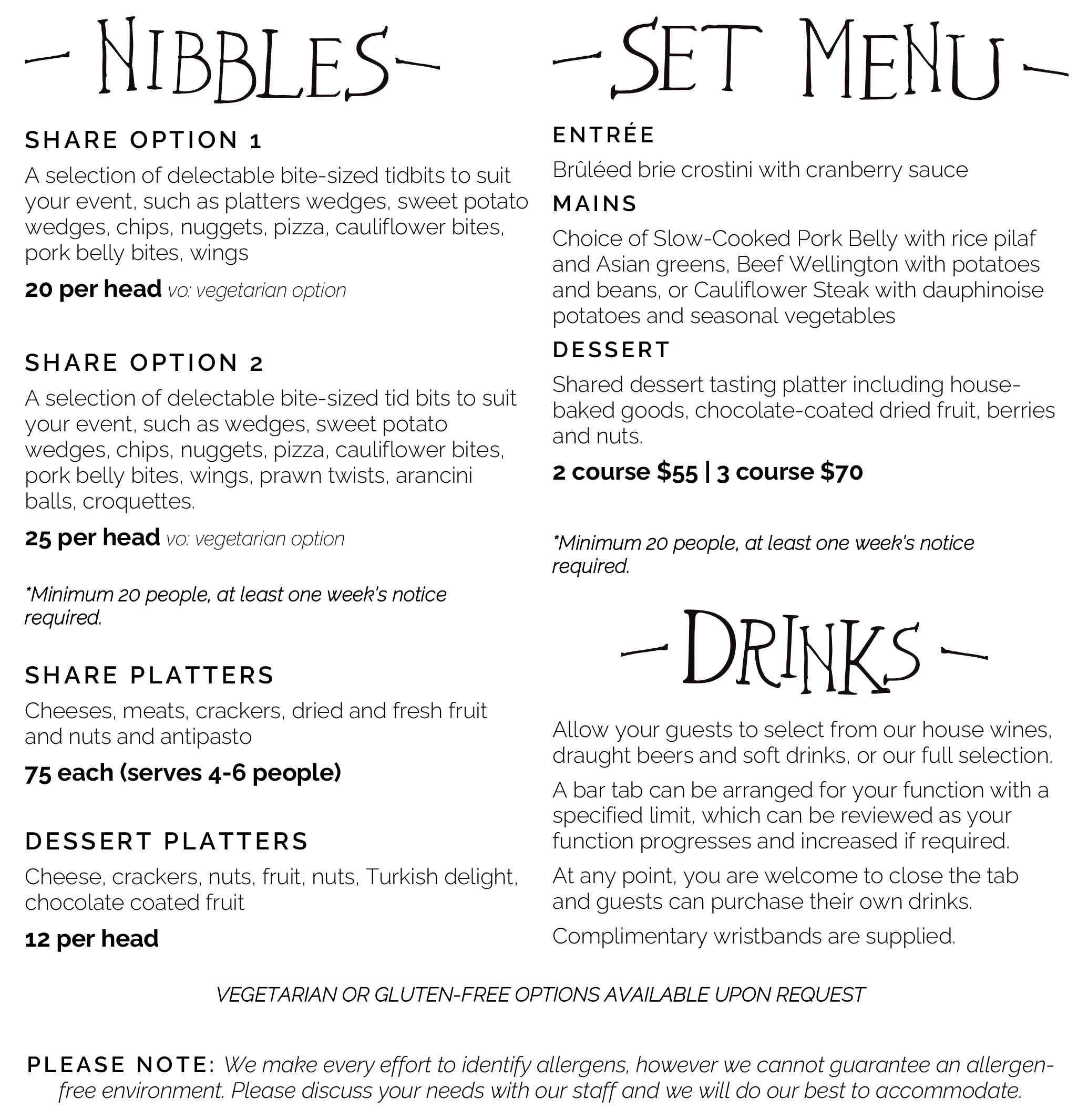 2410 Function Menu